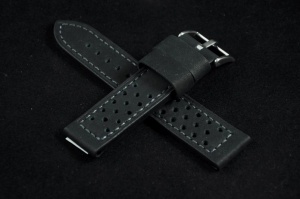 Pasek Horido 9618, Skórzany, Czarny, 22mm