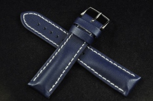 Pasek do zegarka Hirsch Heavy Calf, Skórzany, Granatowy, 22/20mm