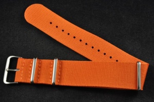 Pasek typu Nato, Nylonowy, Pomarańczowy, 24mm