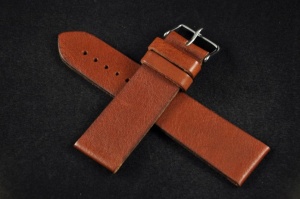 Pasek Bros 8767, Skóra naturalna, Brązowy, 24mm