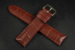 Pasek do zegarka Hirsch Duke, Skórzany, Brązowy, 20mm, M