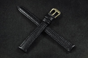 Pasek Condor 065, Skórzany, Czarny, Wzór jaszczurki, 12mm