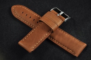 Pasek Condor 329, Skórzany, Brązowy, 24mm