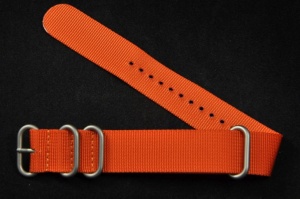 Pasek typu Zulu, Nylonowy, Pomarańczowy, 22mm