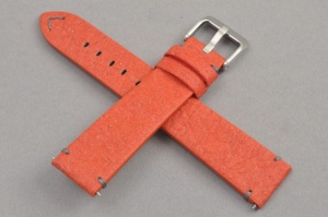 Pasek Vegan Vintage, Pinatex, Czerwony, 20mm