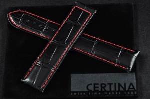 Pasek do zegarka Certina DS-2 C024410, Czarny, 21mm