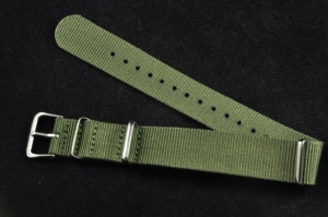 Pasek typu Nato, Nylonowy, Zielony, 18mm