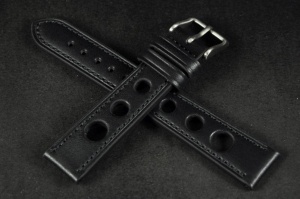 Pasek Rally Skórzany, Czarny, 18mm