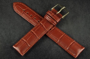 Pasek do zegarka Hirsch Duke, Skórzany, Brązowy, 19mm