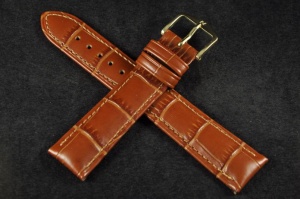 Pasek do zegarka Hirsch Duke, Skórzany, Jasny brąz, 18mm, M