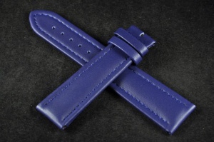 Pasek do zegarka Longines Lindbergh, Skórzany, Niebieski, 21mm