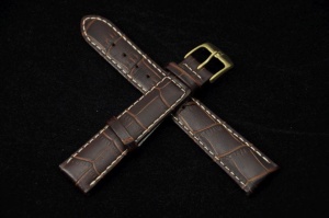 Pasek Horido 182L, Skórzany, Ciemny brąz, 24mm, XL