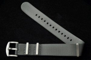 Pasek Nato Seatbelt, Nylonowy, Szary, 22mm