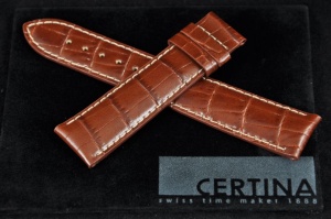 Pasek do zegarka Certina DS Podium, Skórzany, Brązowy, 20mm