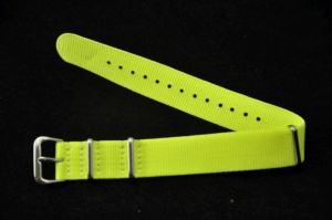 Pasek typu Nato, Nylonowy, Żółty neon, 18mm