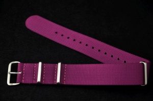 Pasek typu Nato, Nylonowy, Fioletowy, 20mm