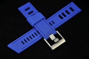 Pasek do zegarka typu Isofrane, Silikonowy, Niebieski, 22mm