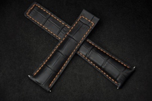 Pasek do zegarka Tag Heuer, Skórzany, Czarny, 22mm