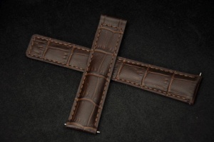 Pasek do zegarka Tag Heuer, Skórzany, Ciemny brąz, 20mm