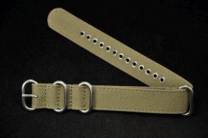 Pasek typu Zulu, Tkanina, Beżowy, 20mm