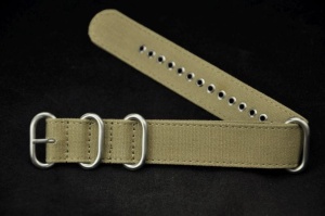 Pasek typu Zulu, Tkanina, Beżowy, 22mm