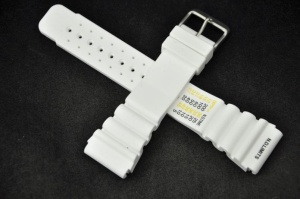 Pasek typu Diver, Silikonowy, Biały, 20mm