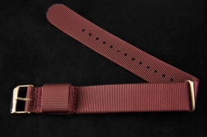 Pasek Nato, Styl DW, Roselyn, Bordowy, 20mm