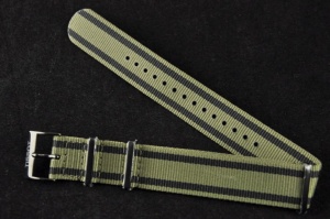 Pasek do zegarka Tissot Quickster, Nato, Zielono-czarny, 19mm