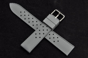 Pasek typu Tropic, Silikonowy, Szary, 22mm