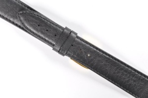 Pasek Bros 8533, Skóra naturalna, Czarny, 18mm