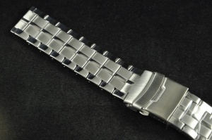 Bransoleta do zegarka, Stalowa, Srebrna, 22mm