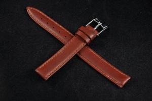 Pasek Bros 8541, Skóra naturalna, Brązowy, 12mm