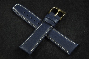 Pasek Condor 615, Skórzany, Granatowy, 20mm