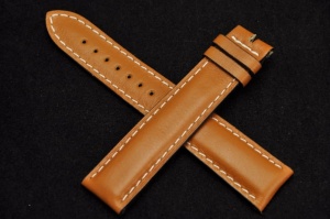 Pasek do zegarka Longines Master Collection, Skórzany, Jasny brąz, 20mm