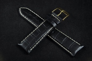 Pasek Horido 182, Skórzany, Czarny, 22mm