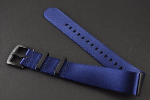Pasek Nato Seatbelt, Nylonowy, Granatowy, Czarne okucia, 22mm