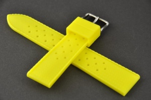 Pasek typu Tropic, Silikonowy, Żółty, 20mm