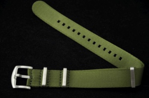 Pasek Nato Seatbelt, Nylonowy, Zielony, 18mm
