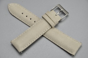 Pasek do zegarka, Skórzany, Postarzany, Beżowy, 20mm