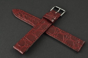 Pasek Happel Bahia, Skórzany, Bordowy, 17mm 