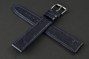 Pasek Happel Bahia,  Skórzany, Granatowy, 17mm 