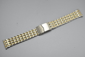 Bransoleta do zegarka, Stalowa, Bicolor, 22mm 