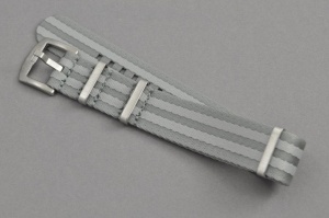 Pasek Nato Seatbelt, Nylonowy, Szaro-jasno szary, 20mm