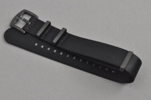 Pasek Nato Seatbelt, Nylonowy, Czarny, Czarne okucia, 20mm