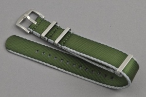 Pasek Nato Seatbelt, Nylonowy, Zielono-szary, 20mm