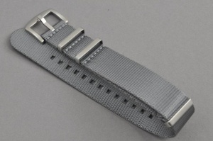 Pasek Nato Seatbelt, Nylonowy, Szary, 22mm
