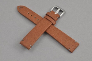 Pasek Vegan Vintage, Pinatex, Brązowy, 18mm
