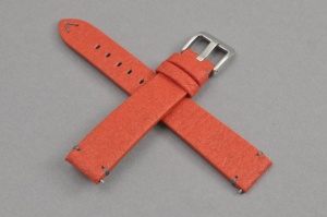 Pasek Vegan Vintage, Pinatex, Czerwony, 18mm