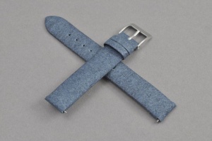 Pasek Vegan, Pinatex, Niebieski, 16mm