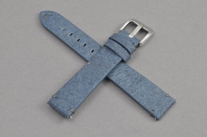 Pasek Vegan Vintage, Pinatex, Niebieski, 18mm